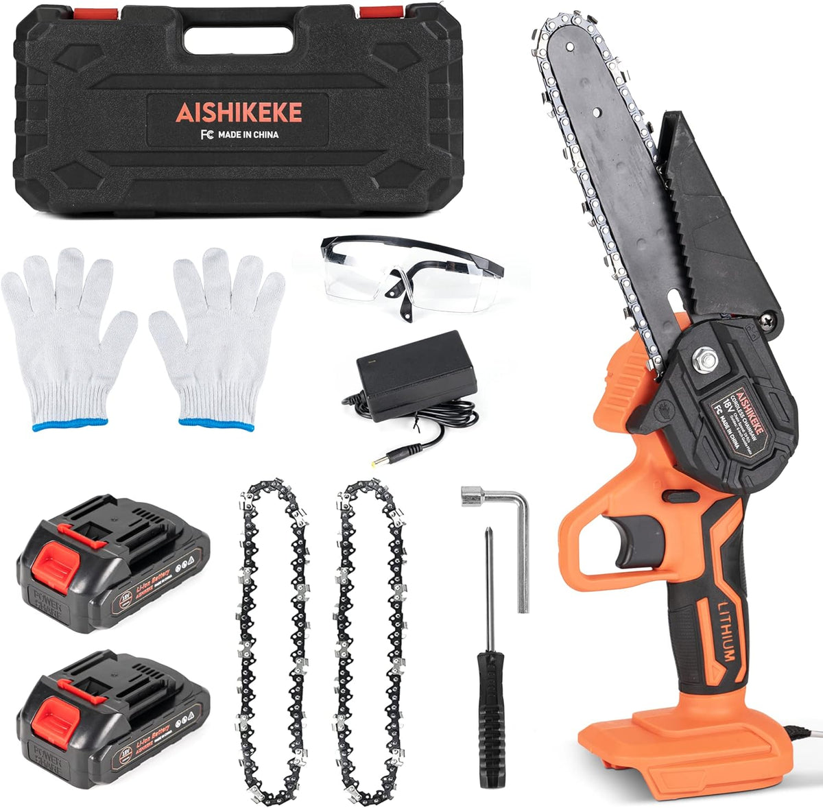 Mini Chainsaw 6 Inch Cordless with 2 Rechargeable Battery S357