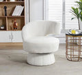 Swivel Barrel Chair Upholstered Accent Chair with Curved Back T50530