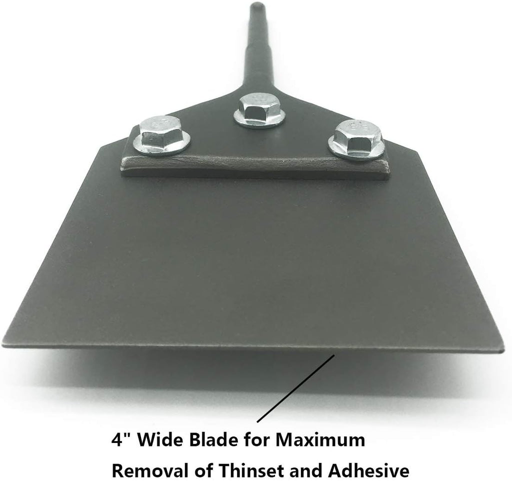 4 Inch Wide SDS-Plus Floor Scraper Tile & Thinset Scaling Chisel Pack of 2 V124