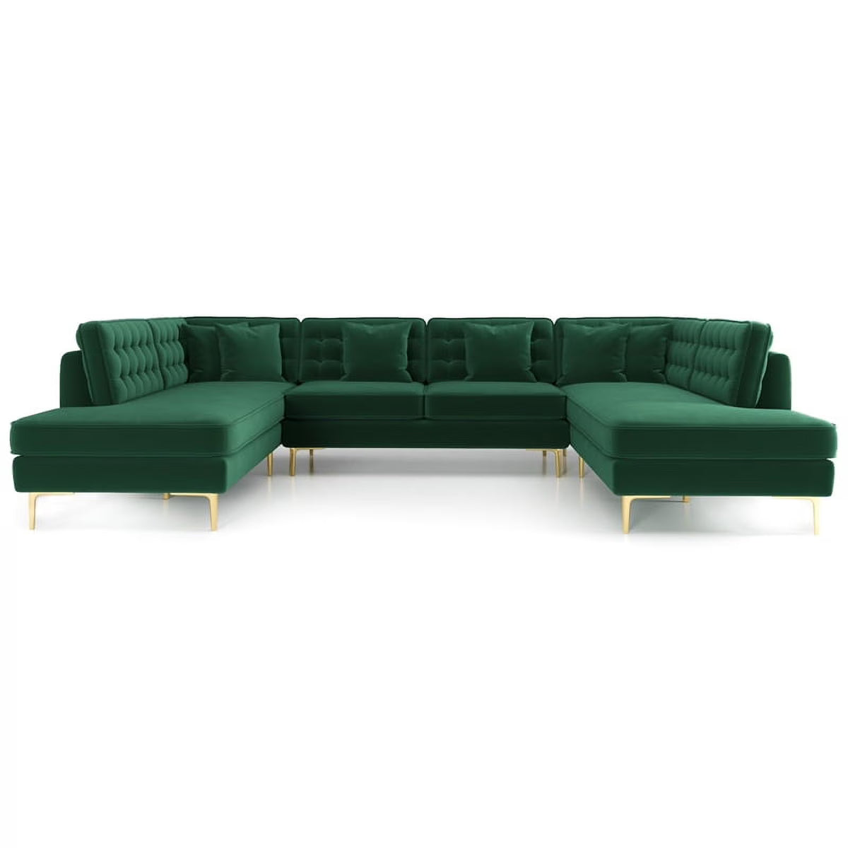 Green Velvet Corner Sectional Couch V5138