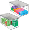 Clear Plastic Storage Bin Box with Lid, 2 Pack F778153
