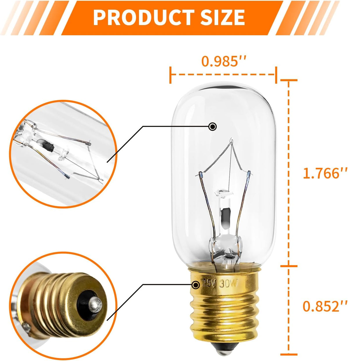 Light Bulb 125V 30W E17 Base P274