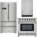 36 in. Liquid Propane Range, Refrigerator, Dishwasher J151