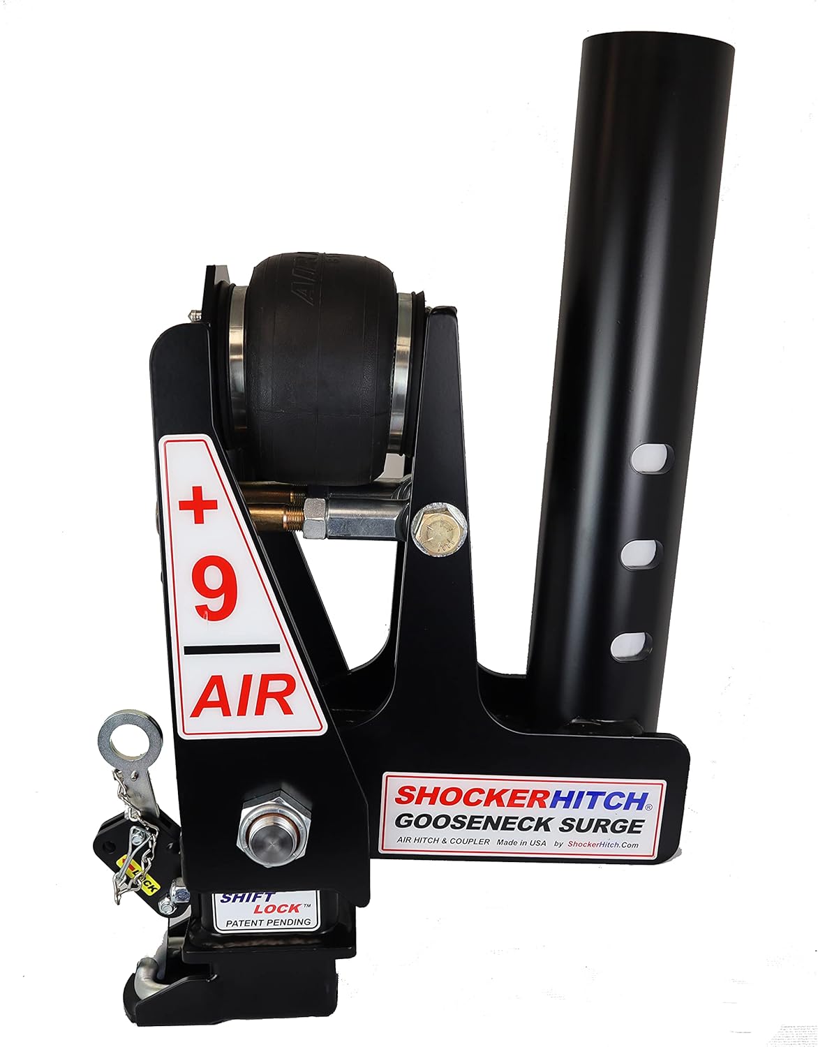 Gooseneck Air Hitch & Coupler, Round 4" Straight Pin 30K SL Coupler Q43988