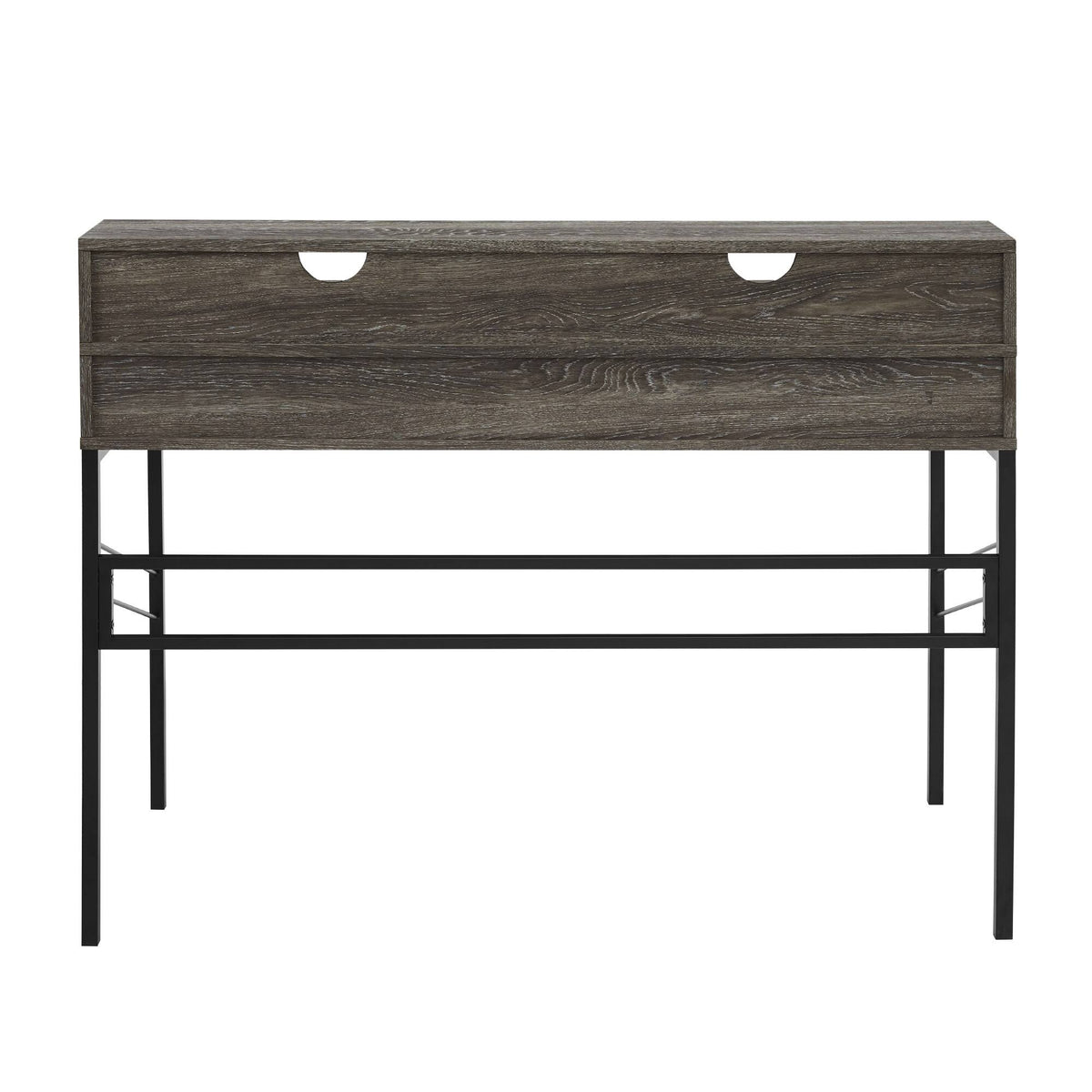 2-Drawer Desk and Hutch - Cerused Ash U66611