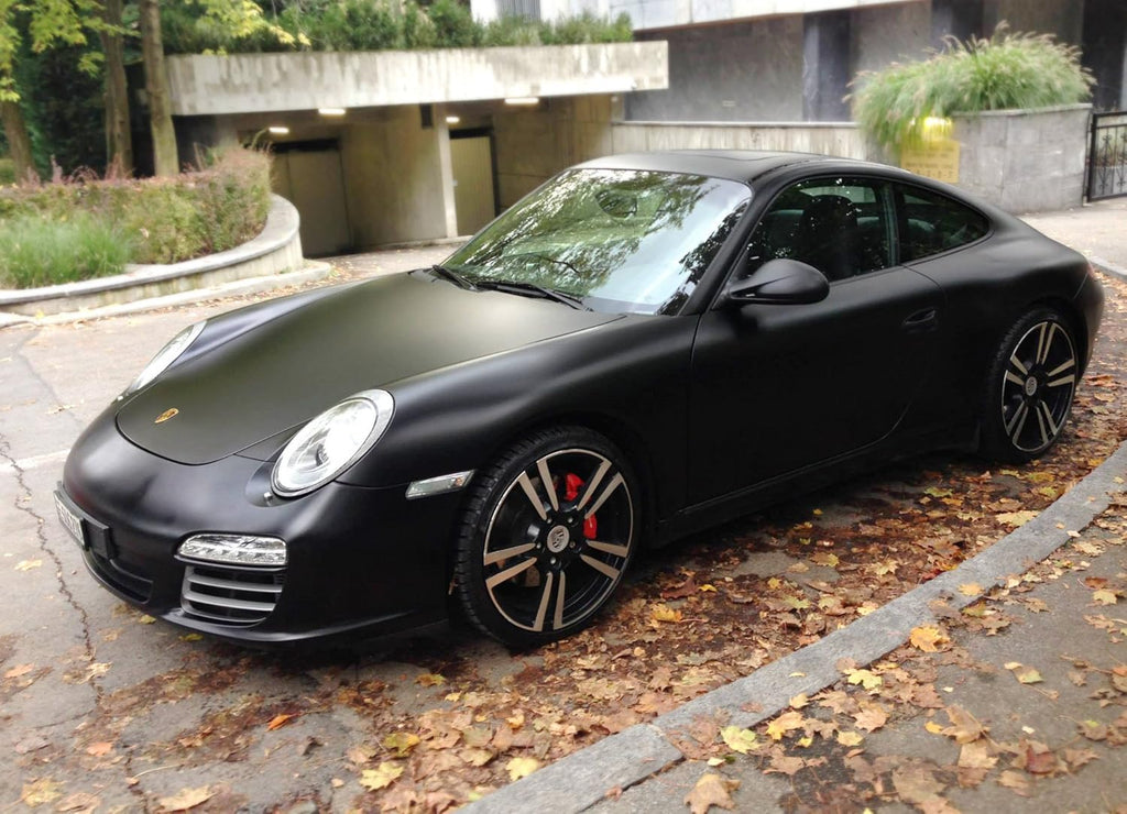 Black Matte 5 Foot x 6 Foot Car Wrap Vinyl Roll 3Mil Pack of 2 E3545