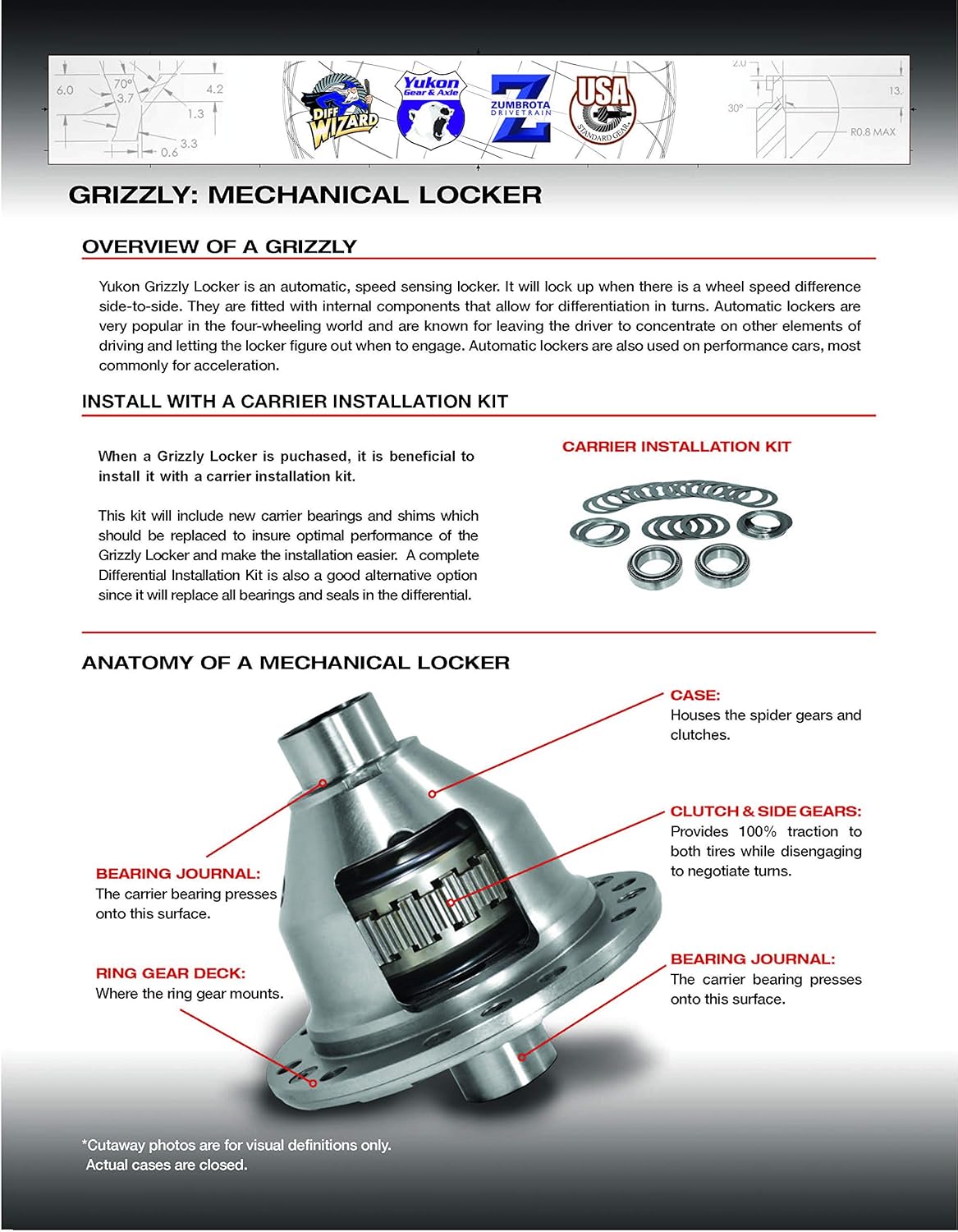 31-Spline Grizzly Locker for Ford 8.8 Differential C968388