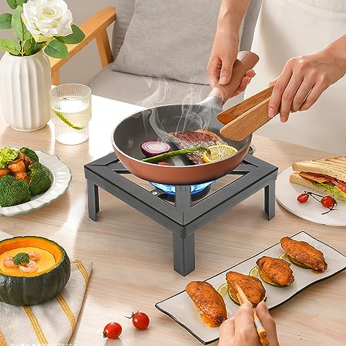 Portable Double Propane Gas Burner Cast Iron Stove with 1.5m Propane Regulator Hose K184959