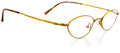 Oval Shape Metal Full Rim Prescription Eyeglasses, Bronze Antique Gold P741321