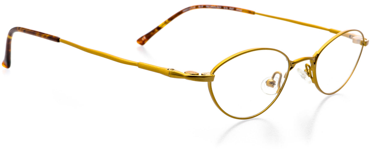 Oval Shape Metal Full Rim Prescription Eyeglasses, Bronze Antique Gold P741321