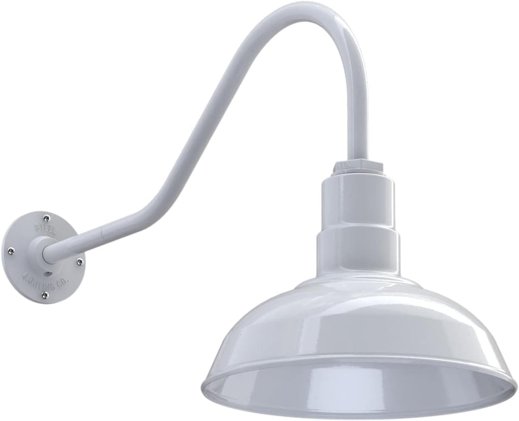 12 inch Dome Gooseneck Outdoor Wall Mounted Barn Light P8431