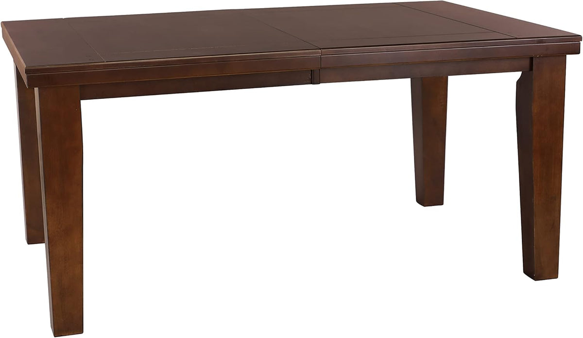 Dark Oak Finish Dining 5pc Set Table with Self-Storing Leaf and 4 Side Chairs Q288054