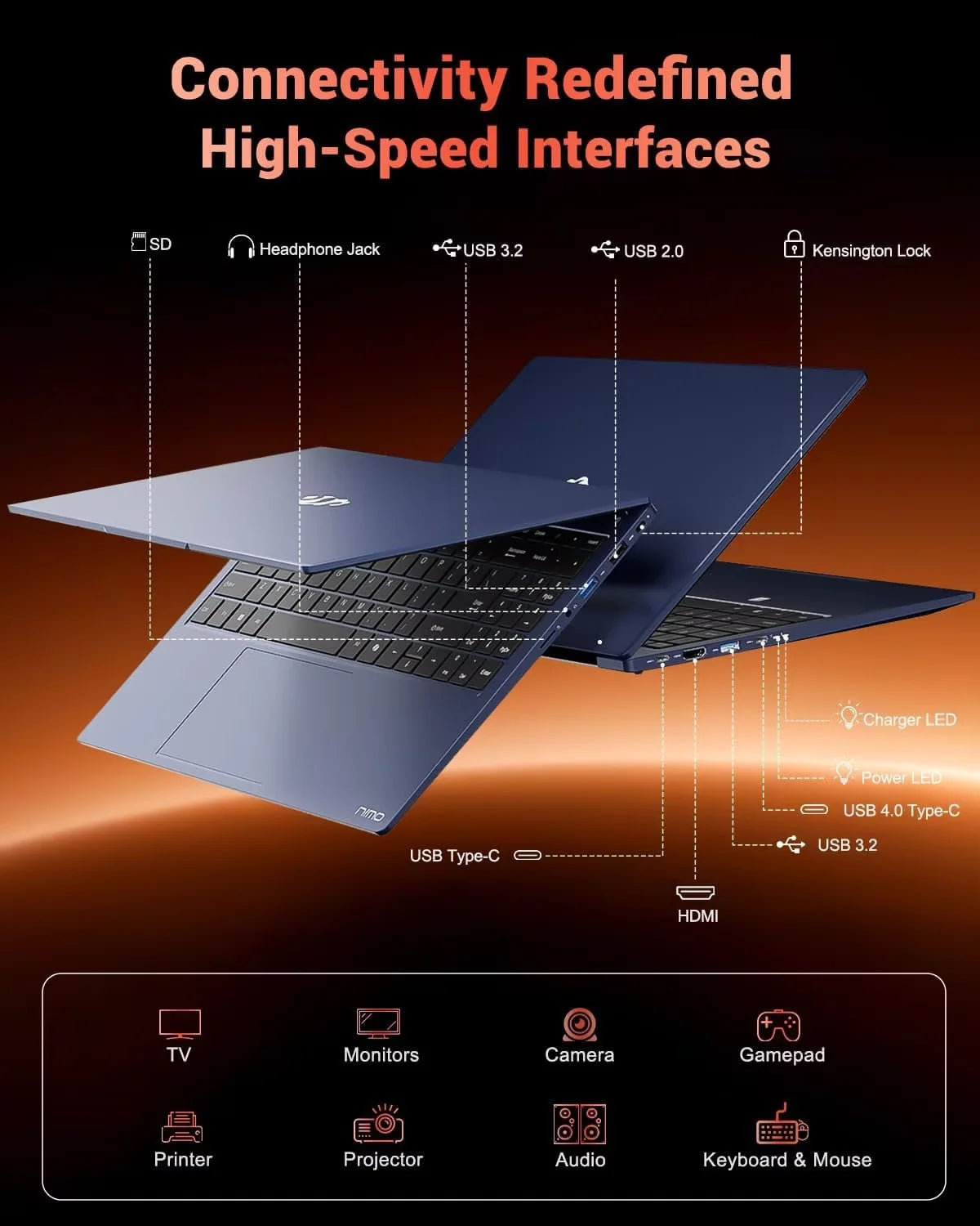15.6" Gaming Laptop IPS FHD AMD Ryzen 7 8745HS Radeon 780M GPU 32GB DDR5 RAM 2TB SSD 100W Type-C Fingerprint USB-C 4.0 Backlit Keyboard C581