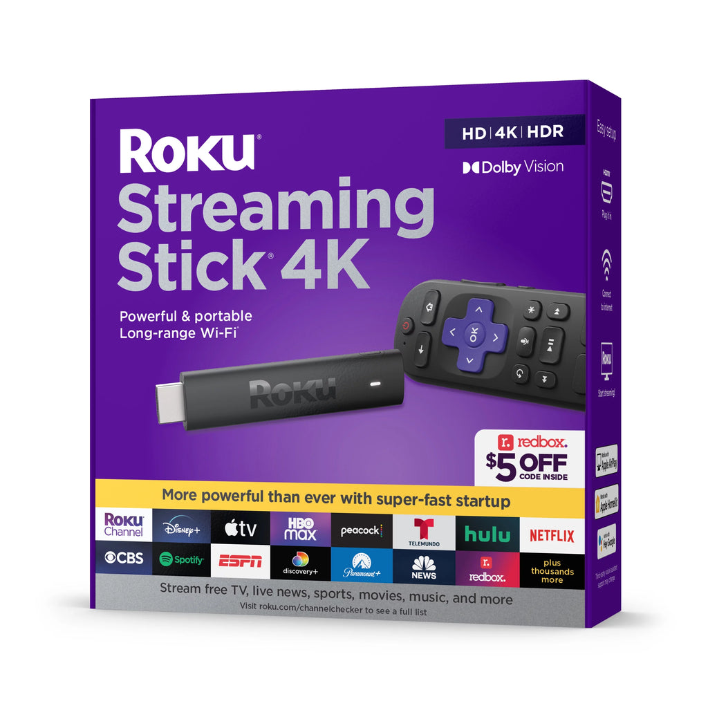 Roku Streaming Stick 4K Streaming Device with Voice Remote T69224