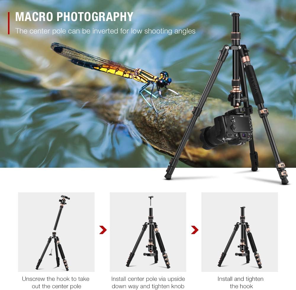 56” Aluminum Camera Tripod with Ball Head and Carry Bag A6295