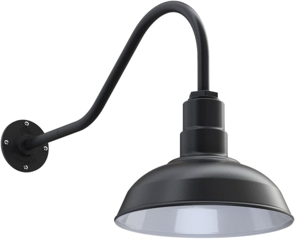 12 inch Dome Gooseneck Outdoor Wall Mounted Barn Light P8431