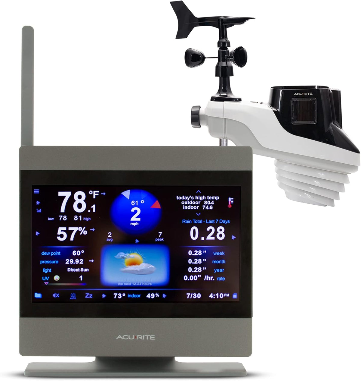 Weather Station with Temperature and Humidity Gauge, Rainfall, Wind Speed, Direction & Lightning Detection X328939