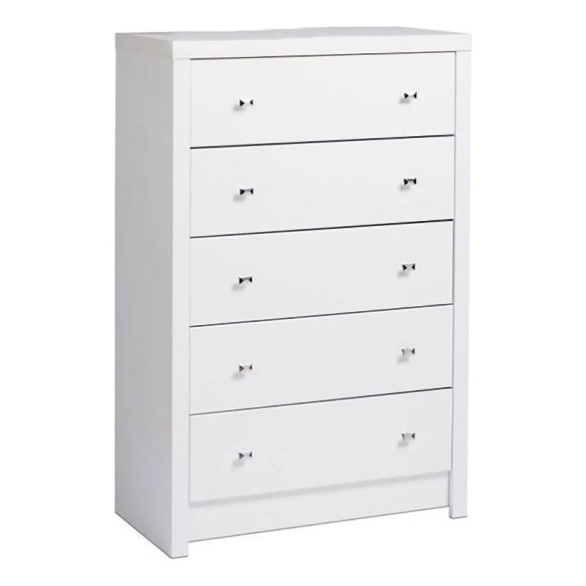 46" Tall 5-Drawer White Laminate Chest V834290
