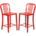 Red Metal Counter Stools O806