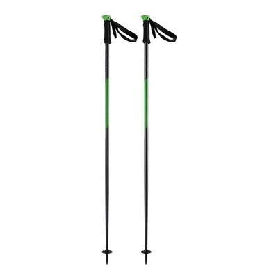 Grey Fluorescent Green Ski Poles (Pair) 135 T201360