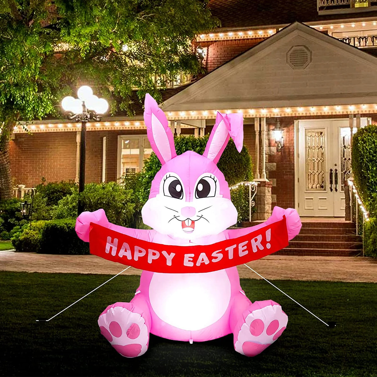 Easter Inflatable Bunny Yard Decorations with LED Lights N2544