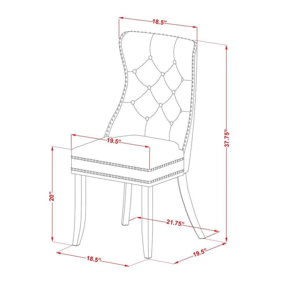 Willow Green faux leather Upholstered Dining Chairs, Set of 2 A719
