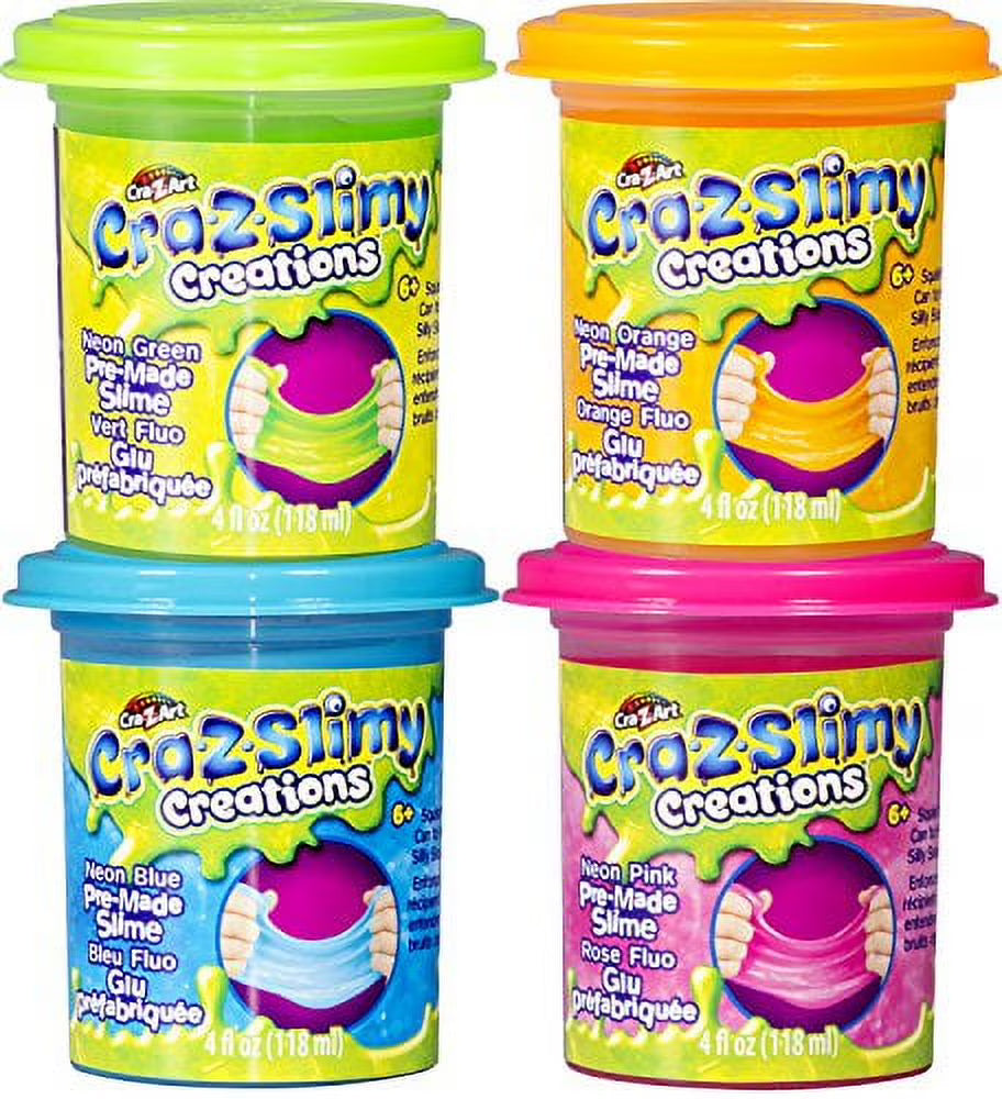 4 Pack Premade Slime, 4 Oz Cans A5565