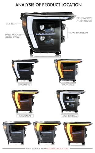 LED Headlights for F150 2021-2024 with Sequential Turn Signal S533213
