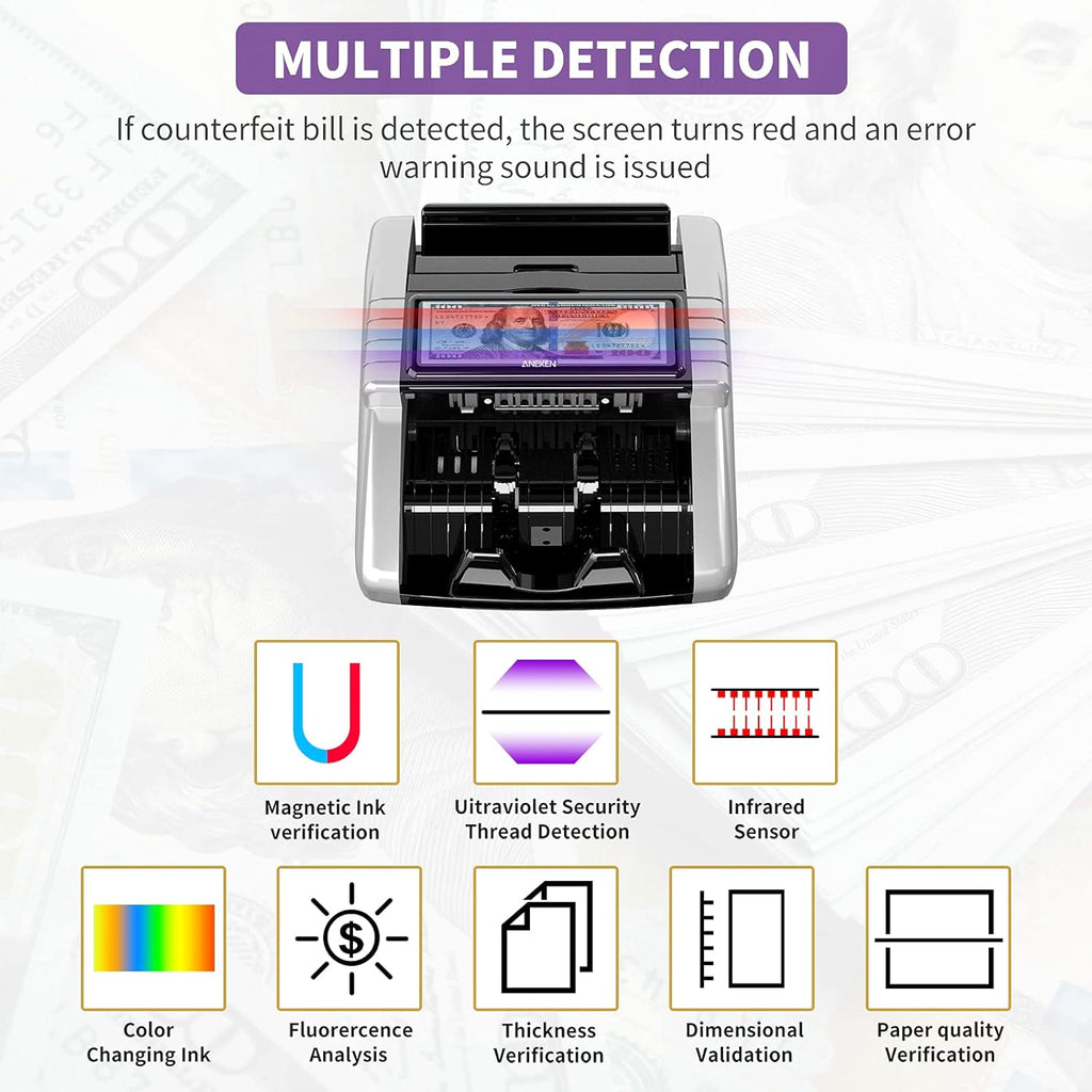 Money Counter Machine with Value Count and Counterfeit Detection R78852
