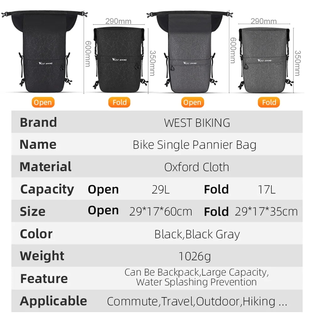 Bike Rear Seats Bag J694139