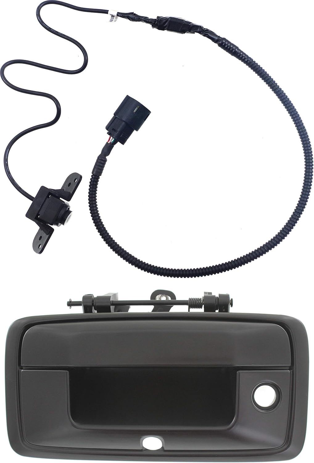 Primed Black Tailgate Handle with Back Up Camera N3184