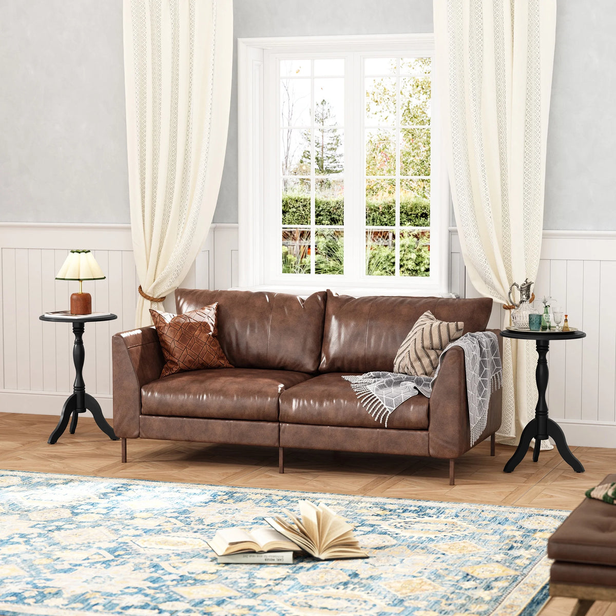 Round Small Wooden End Table D710