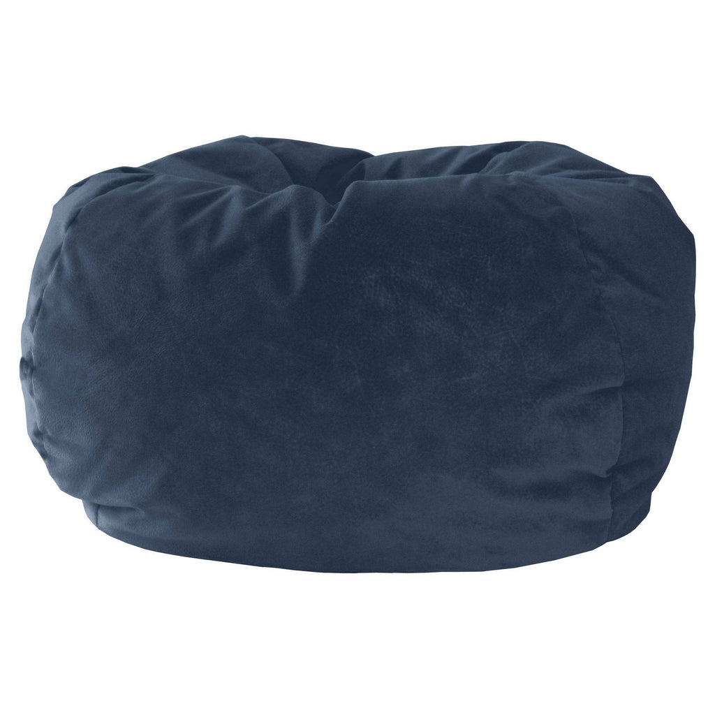 Blue Small Micro Suede Bean Bag Chair J517