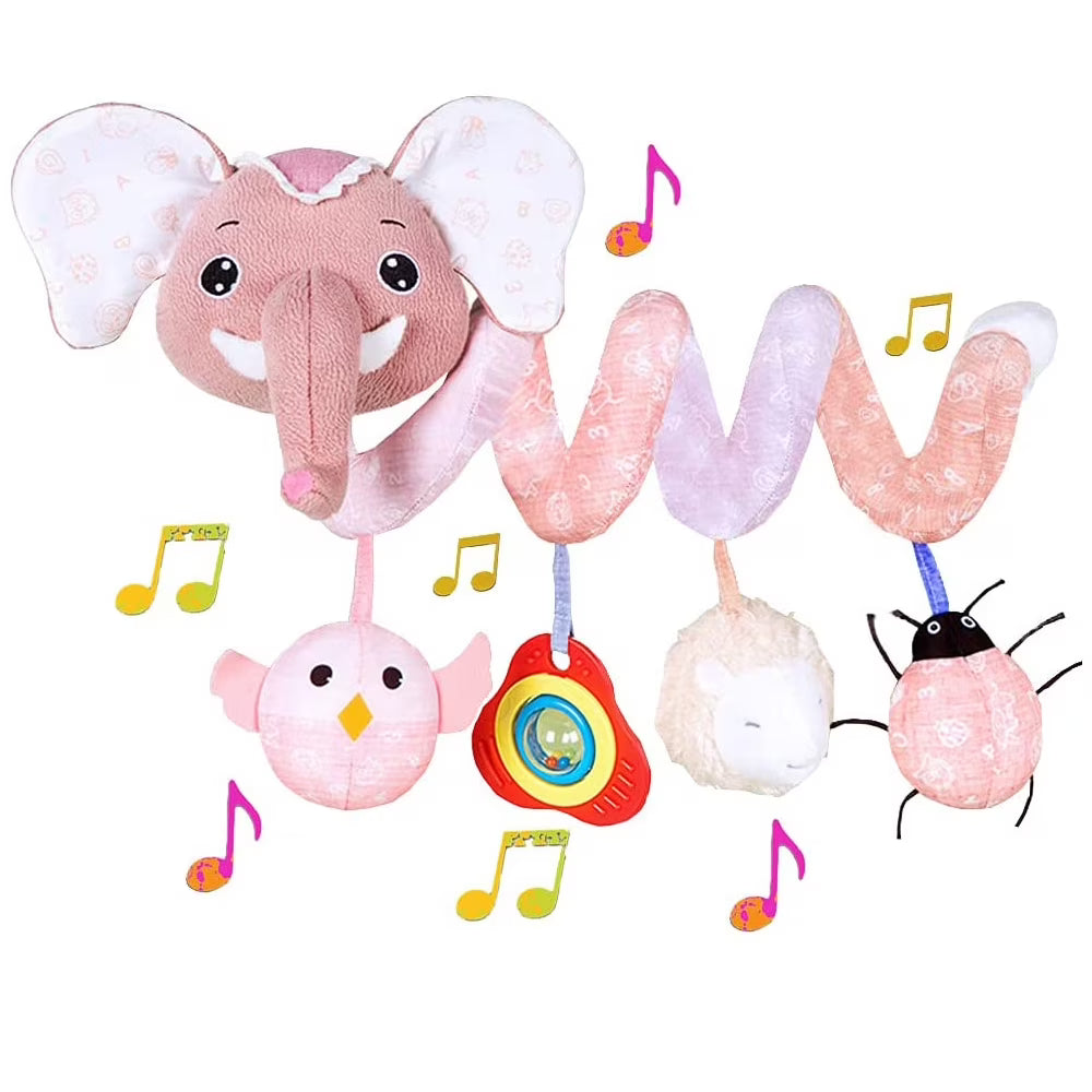 Musical Owl Rattle Sheep Beep Ladybug Squeaker Baby Car Seat Toys M454580