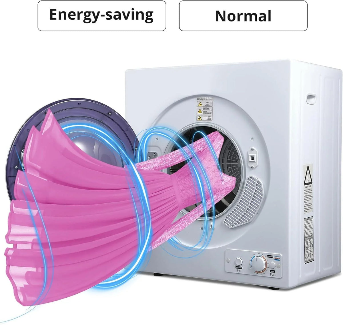 Portable Electric Clothes Dryer 2.65 cu. ft Stainless Steel Tub M674