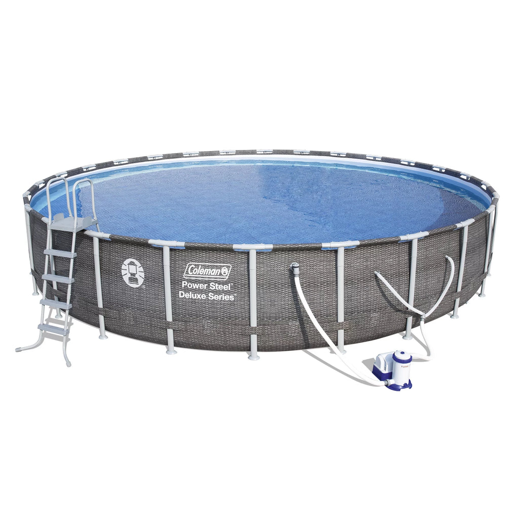 Power Steel Pool Set with Pump, Ladder and Cover O3184