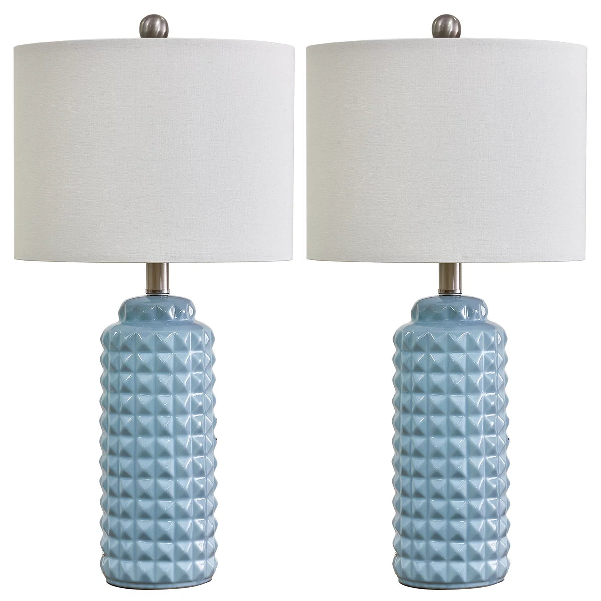 Light Blue 24.5" Ceramic Table Lamp Set of 2 Z18752