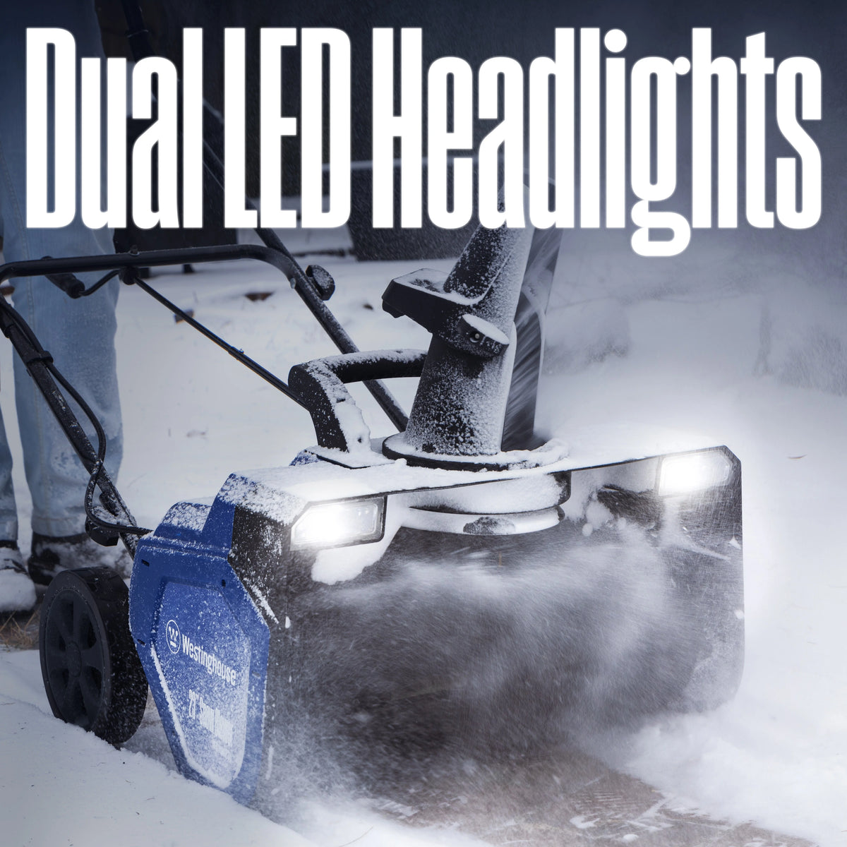 23" 15A Corded Electric Snow Blower with LED Lights H327893
