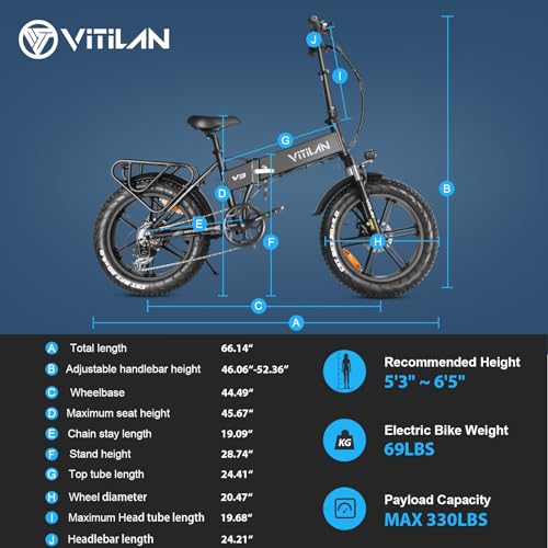 750W 48V 13AH 20” x 4.0" Folding Fat Tire Electric Bike K138339
