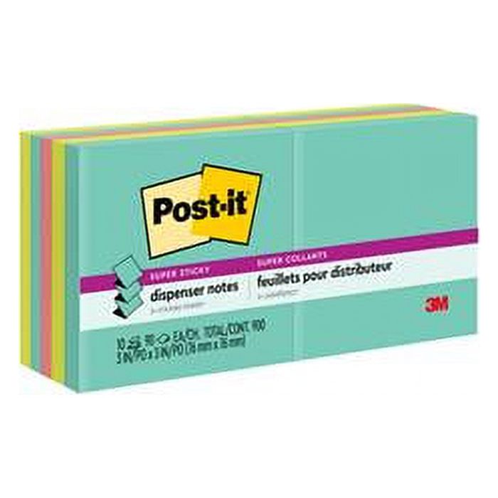 Post-it Super Sticky Pop-up Notes, 3 in. x 3 in., 90 Sheets/Pad, 10/Pack Q3574
