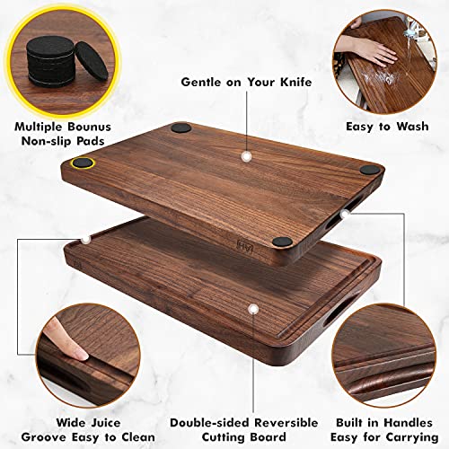 Extra Large Walnut Wood End Grain Cutting Board 24x18x2 In M11423
