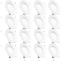 16 Pack 5/6 inch LED Recessed Downlight with Baffle Trim, 6000K Daylight, 965 lm G27210