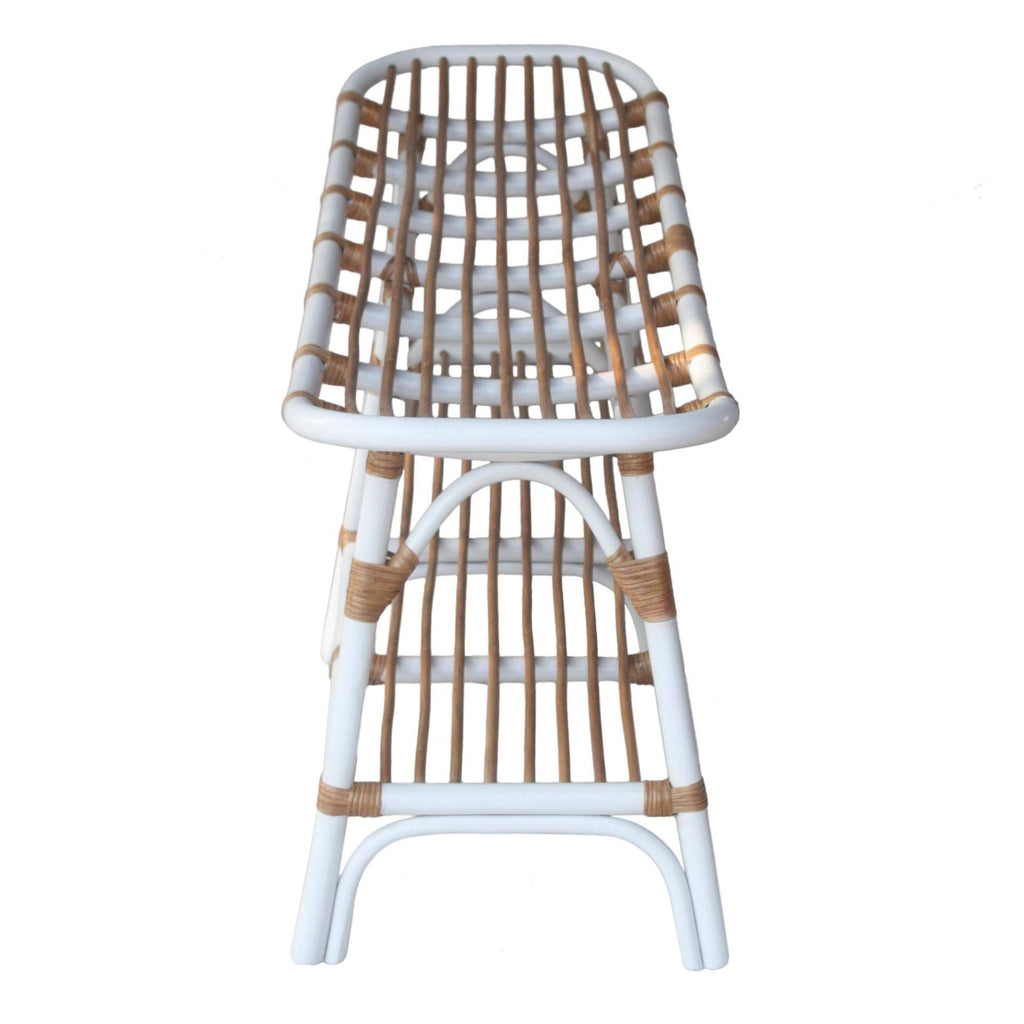 Rattan Bench with Shelf I8486