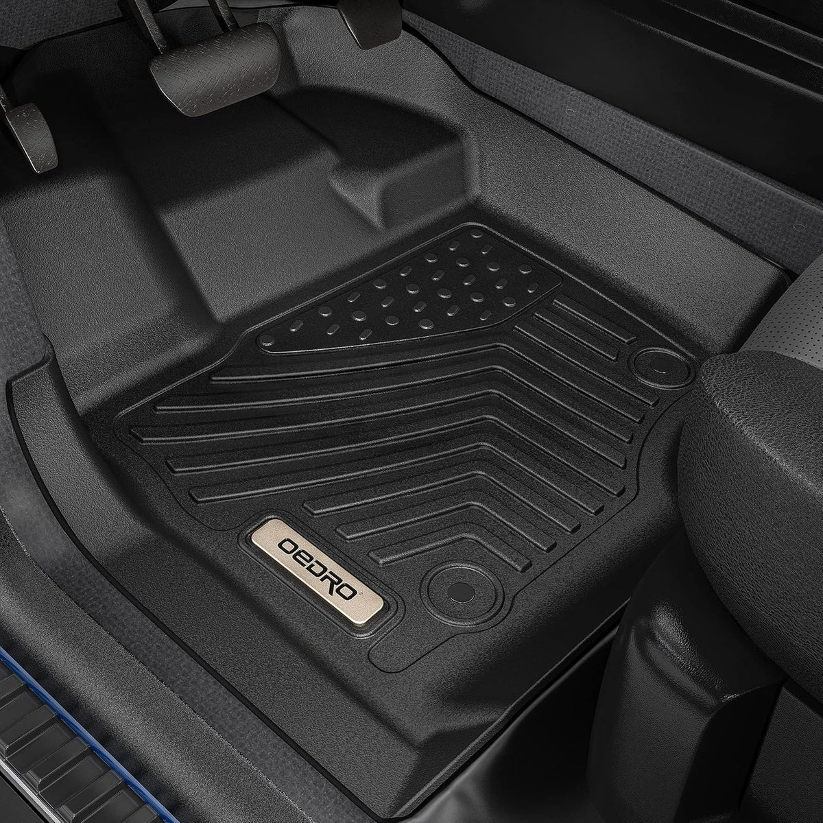Black 2 Row TPE Floor Mats Q64721