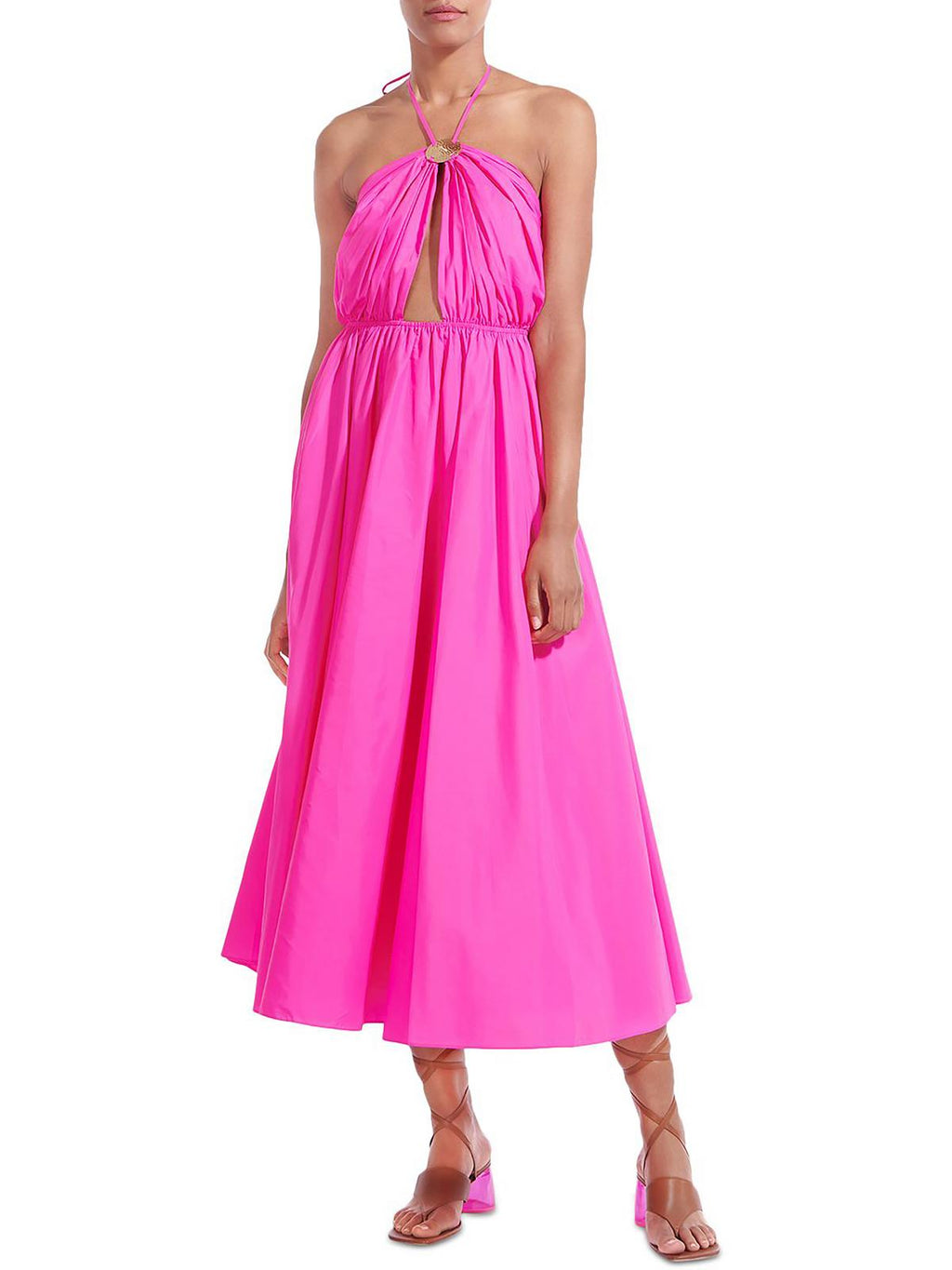 Embellished Halter Midi Dress N970119