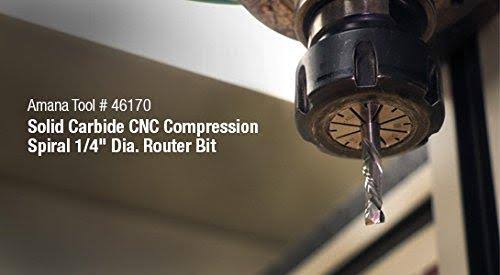 Solid Carbide Compression Spiral 1/2 Dia x 1-5/8 x 1/2 inch Shank H581