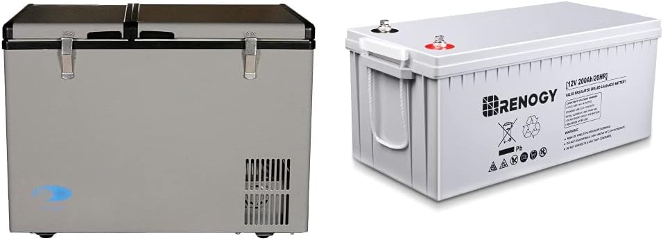 85 Quart Portable Fridge Freezer Gray I6293