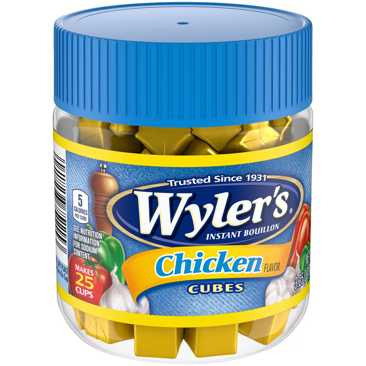 Chicken Instant Bouillon Cubes, 3.25 oz (3-Pack) Y2460