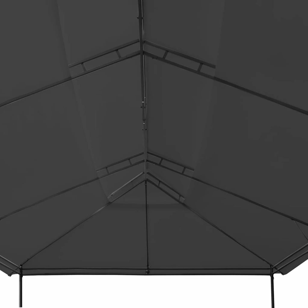 Party Tent Outdoor Gazebo Steel Frame Canopy Anthracite 236.2 x 117.3 x 106.3 Inches P558416