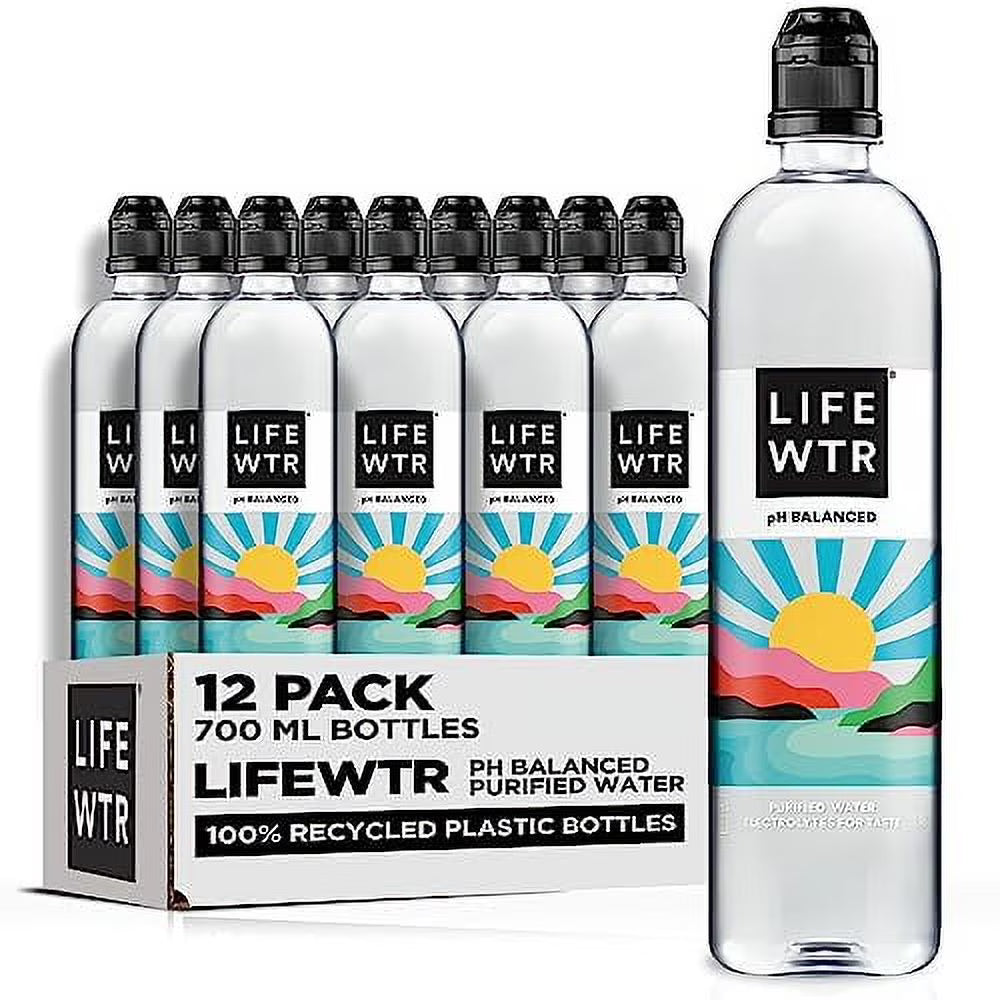 Purified Water with Electrolytes, 23.7 Fl Oz Bottles (Pack of 12) G94290